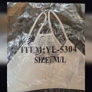 White Womens Brallette With Distressed Back Size M/L